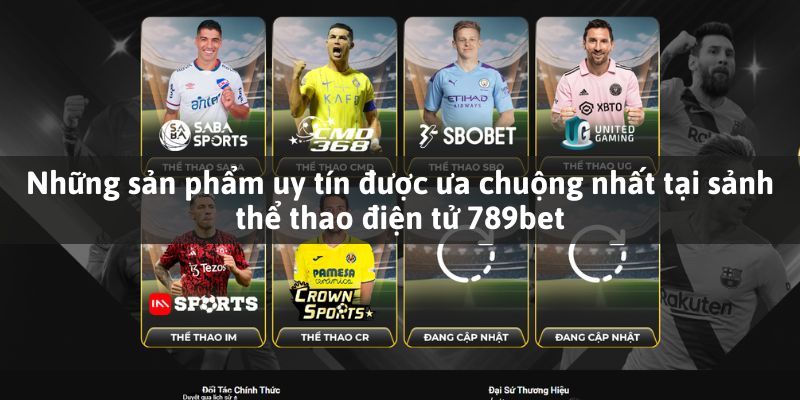 Những sản phẩm uy tín được ưa chuộng nhất tại sảnh thể thao điện tử 789bet